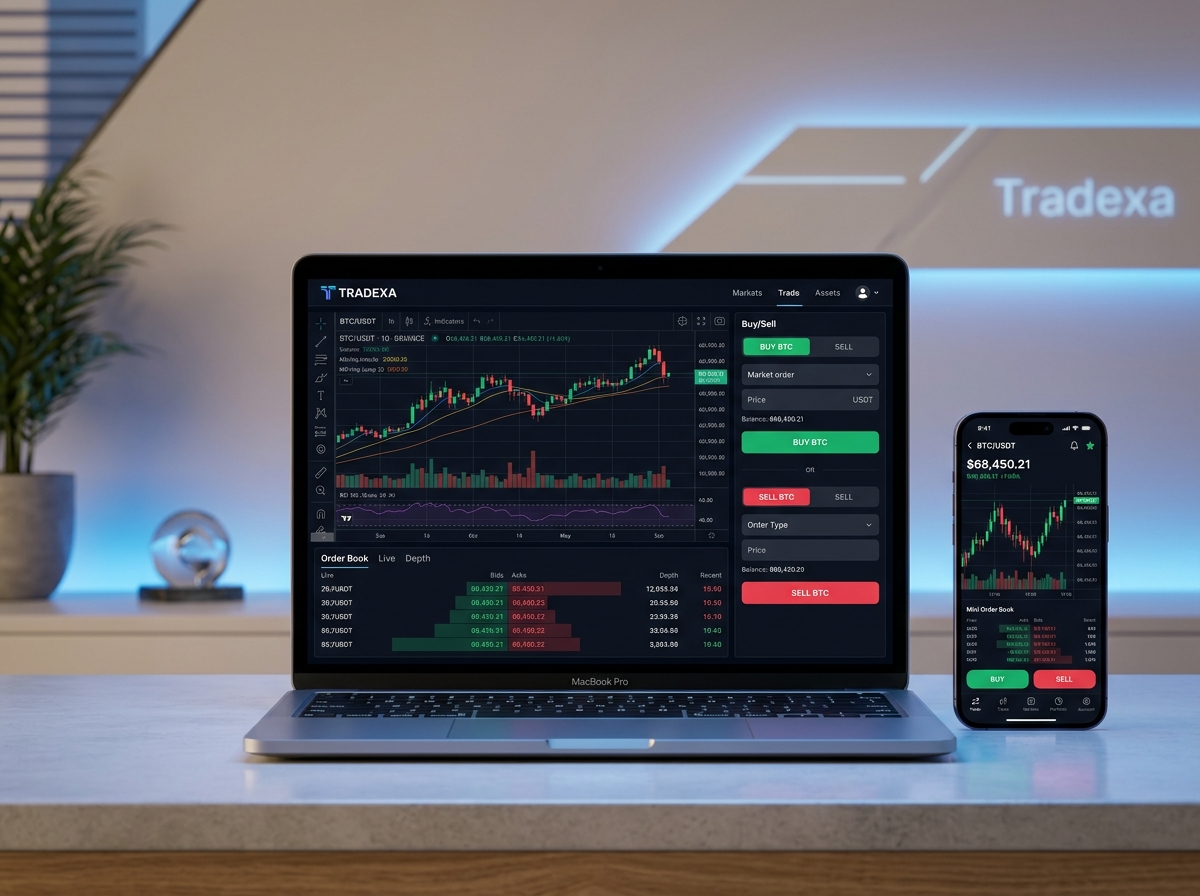 Order book and trade view concept