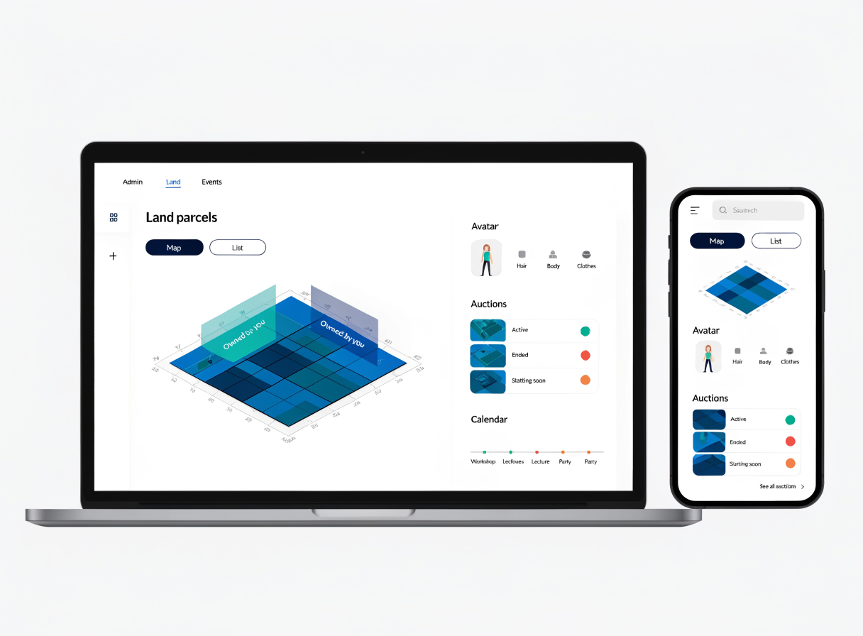 Virtual world and asset view concept