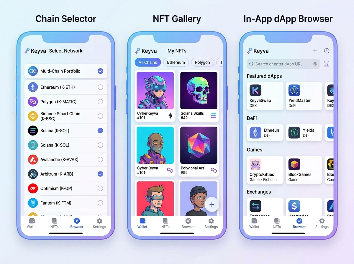 Multi-chain account view concept
