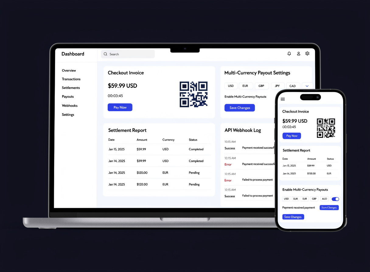 Merchant checkout view concept