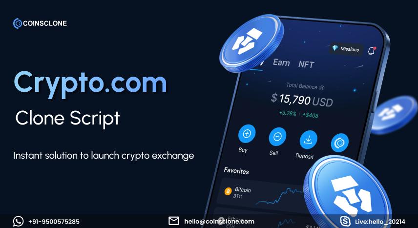 Crypto.com Clone Script - Instant Solution to Launch Crypto Exchange